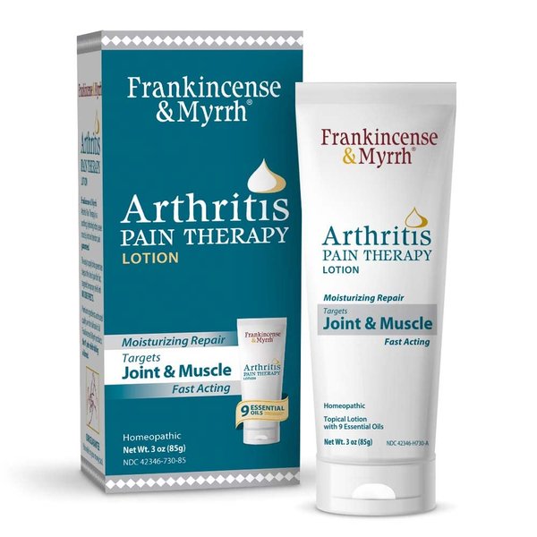 FRANKINCENSE & MYRRH Arthritis Pain Therapy Lotion – Pain Relief Cream and Hydrating Skin Repair, Net Weight 3 Ounces - 1 Pack