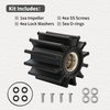 Vanshly,Sea Water Pump Threaded Impeller Repair Kit Replaces Volvo Penta 21700445