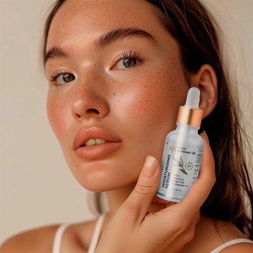 Collagen & Hyaluronic Acid Serum for Face - Brightening & Moisturizing Anti Aging Face Serum - Skincare for Hyperpigmentation - Women & Men w/Lavender, Aloe & Green Tea Facial Glow for All Skin Types