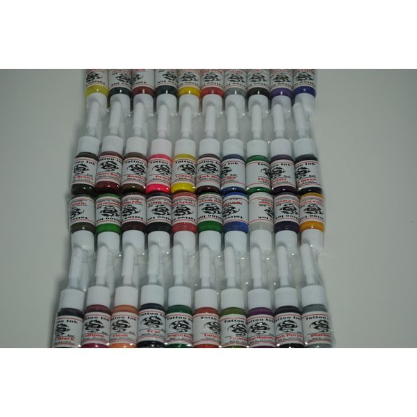 1TattooWorld OTW-C040 Premium Tattoo Ink Set, 40 Color, 5 mL Each