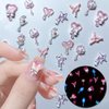 50pcs Random Luminous Resin Charms for Nails Glow in The Dark Beauty Girl Bow Heart Star Moon Scepter Nail Art Charms 3D Nail Charms for Acrylic Nails Flatback Rhinestones for Nails Resin Accessories
