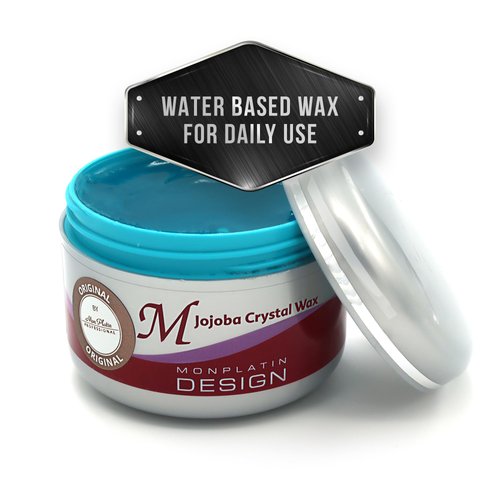 Mon Platin Professional Hair Wax for Men & Women - Jojoba Crystal High Sheen Styling Wax, Strong Hold Wax for Hair - Womens & Mens Hair Wax for Daily Use, Hair Creme Wax with Grapefruit Scent - 250 ml