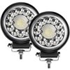 HOZILIFE Round LED Offroad Lights Pod, Fog Lights, 4.5 Inch 2pcs Spot Flood Combo Off-Road Lighting Driving Work Light 42W 4200LM 24/12 Volt LED Lights for Trucks Tractor ATV UTV Boats