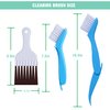 LONCHDAN 10 Pcs Air Conditioner Fin Comb Cleaner kit AC Coil Cleaning Brush 5 Different Fin Combs Condenser Fin Straightener AC Evaporator Comb Radiator Repair Clean Tool