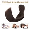 MY-LADY 10 inch Double Weft 100% Remy Human Hair Clip in Extensions Grade 7A Quality Full Head Thick Short Soft Silky Straight 8pcs 18clips for Women Beauty 110g #2 Dark Brown