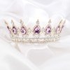 LOSOPHY Tiaras and Crowns for Women,Birthday Crown Cake Topper Crystal Golds Crown Match for Prom Queen Princess Crown for Costume Headband,Tiara for Women Wedding Bridal Crown and Party Tiara.Pink