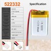 3.7V 522332 400mAh Lipo battery Rechargeable Lithium Polymer ion Battery Pack with PH2.0mm JST Connector