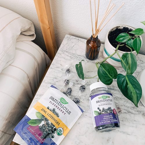 Nature's Way Organic Sambucus Zinc Lozenges - With Elderberry & Vitamin C - Vegan & Gluten Free - 24 Lozenges (Pack of 3)