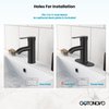 gotonovo Matte Black Stainless Steel 304 Bathroom Faucet Farmhouse Single Handle Lavatory Basin Vanity Sink Faucet with Supply Line