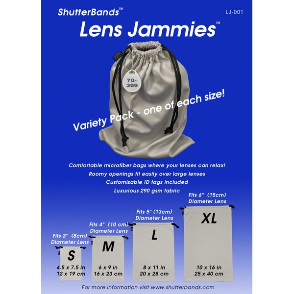 Lens Jammies Microfiber Drawstring Bags (Variety Pack)