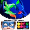 8 Colors Neon Face Paint Glow in The Dark UV Blacklight Body Paint Professional Water Activated Face Paint for Adults Kids Halloween Makeup