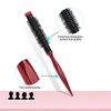 Small Round Brush for Blow Drying, 1.2 Inch Mini Quiff Roller Brush with Metal Thermal Barrel and Stiff Nylon Bristles Salon Blowout Styling Hair Brush for Women Wet Dry Curling Short Thin Hair Bangs