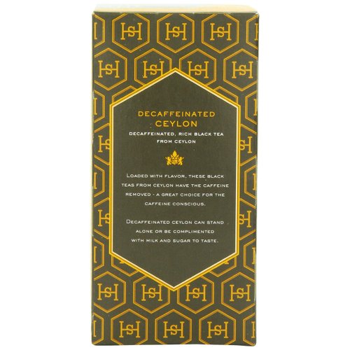 Harney & Sons Black Tea, Decaffeinated Ceylon, 20 Tea Bags, 1.26 oz./36 grams