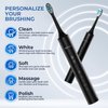 MOPIKO Electric Toothbrush for Adults and Kids,Sonic Travel Toothbrush Kit,Rechargeable Power Toothbrushes with 8 Heads,Smart Whitening Toothbrush USB-C (Black)