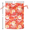 Stratalife 22PCS Christmas Organza Gift Bags 5X7 with Drawstring Mixed Pattern Snowflake Jewelry Drawstring Bags Candy Party Favor Pouches Bags