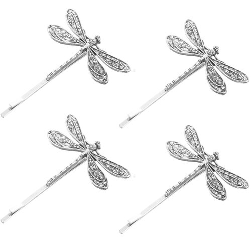 LALAFINA 4Pcs Vintage Dragonfly Hair Clips Dragonfly Bobby Pins Retro Dragonfly Hairpin Wedding Hair Clips Vintage Bobby Pins for Women Wedding