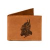 Men's Viking Head -1 Handmade Natural Genuine Pull-up Leather Wallet MHLT_03