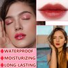 6 Colors Lip Tint Stain Set,Mini Velvet Lip Tint Watery Lip Stain Long Lasting Waterproof Moisturizing Lip & Cheek Tint,Hydrating,Natural Glossy Liquid Lipstick Lip Gloss Kits for Women (Set A)
