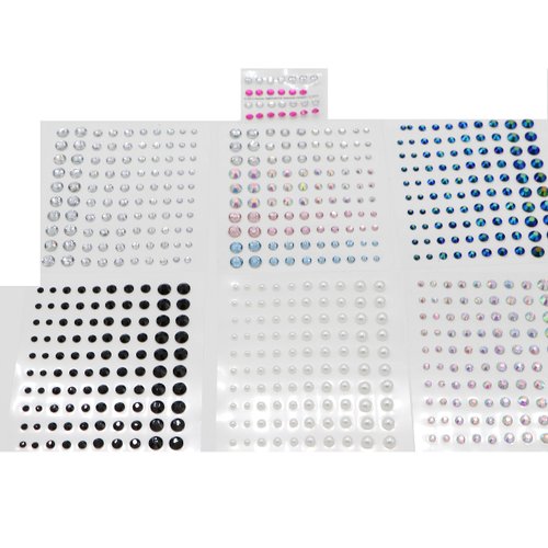 Leadigol Fashion Festival Makeup Decoration 3D Nail Art Decoration Women Face Decal Eyes Shadow Crystal Jewelry Stickers