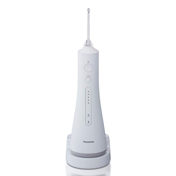 Panasonic Professional Cordless Water Flosser for Dental, Bridge and Orthodontic Care, Portable Oral Irrigator with Ultrasonic Cleaning – EW1511W (White)