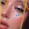 Pearl Makeup Self Adhesive Rhinestones for Eye Jewels Face Gems Halloween Decoration, Nail Rhinestones Body Temporary Tattoo Diamonds, Eyeshadow Jewelry Sticker for Women Girls 6 Sheets