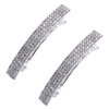 Crystal Hair Barrette 2 Pcs Sparkly Rhinestone Crystal Hair Clip French Design Bridal Fashion orgeous Bling Rhinestone Hair Clips Gorgeous Bling Rhinestone Hair Clips Ponytail Holder Side Clips 2.55