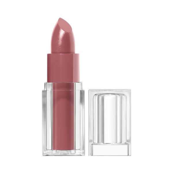 COVERGIRL Clean Lip Color, Romance Mauve, Satin Finish, 24-Hour Wear, Squalane, Avocado & Aloe, Carmine-Free, Non-Drying, 0.12oz