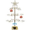 HOHIYA 24 Inch Metal Ornament Display Tree Stand Rotating Holder Hanger Wire Hook Hanging for Easter Egg Christmas Balls Bauble Decorations Gift Craft Tabletop Gold