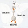 ZIUGLIKAL Hand Crocheted White Goose Keychain Car Key Backpack Charm Key Ring Gift Couple's Model Birthday Halloween Gift (white goose)