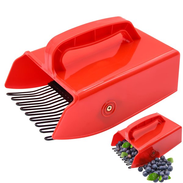 Berry Picker, 1/2/4 Pack Berry Pickers and Rakes with Metallic Comb and Ergonomic Handle for Easier Berry Picking, Blueberry Rake Scoop for Blueberries, Lingonberries and Huckleberries(1 Pack)