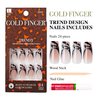 Gold Finger Full Cover False Nails Kit with Glue, Trendy Design, Ready to Wear Gel, Medium, Long, Extra Long Length Nails (Be Yourself)