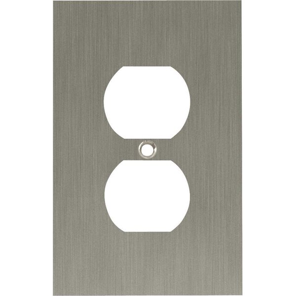 Franklin Brass 64930 Concave Single Duplex Outlet Wall Plate / Switch Plate / Cover, Satin Nickel