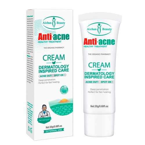 AICHUN BEAUTY Anti-Acne Cream Treats Pimple Clogged Pores Oil Control Reduces Acne Scars Shrinks Pores 20g / 0.68fl.oz