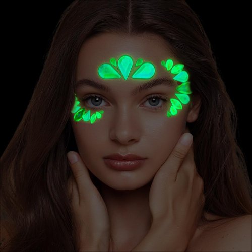 Coridy Face Gems Adhesive Glitter Jewel Tattoo Sticker Halloween Gems Rave Party Body Makeup for women (D-blue)