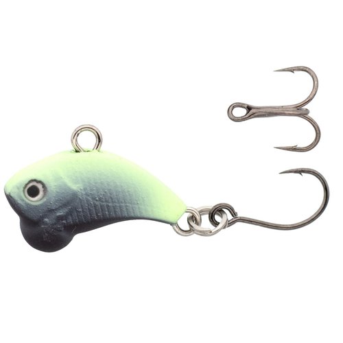 Z-Viber Micro - Ultra Light and Ice Fishing Lure - Mini Lipless Crankbait - 1/16oz Rattle Bait (0.6") (Black Hi-Viz (Glow))