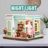 FLYNOVA DIY Miniature House Kit,Tailor Shop Dollhouse with Furniture & LED,Adults Teens Mini House Building Kit,3D Wooden Crafts Tiny House Model,Xmas Birthday Gifts Home Table Decor,Friends Present