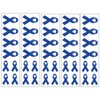 40 Dark Blue Ribbon Temporary Tattoos: Colon Cancer Awareness Tattoo