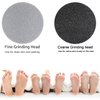 25 Pack Replacement Pads Refills for Pedi Vac Portable Electric Vacuum Callus Remover Foot File for Exfoliation Cracked Heels Dead Skin with a Clean Brush (20pcs Grind Head Pads +5pcs Sponge Ring)