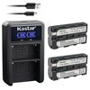 Kastar 2-Pack NP-F570 Battery and LED2 USB Charger Compatible with Feelworld F5 Pro, F5 Pro V2, F5 Pro V3, S55, F6 Plus, FT6 FR6, F7 Pro, FH7 DSLR Camera Field Monitor