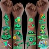 VICDUEKG 200 Pcs Soccer Sports Temporary Tattoos for Kids, Glow In The Dark Tattoos for Boys and Girls, Soccer Fake Tattoo Stickers for Adults Kids Goody Bag Stuffers Prizes Party Favors