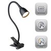 Newhouse Lighting NHCLP-OL-BK Olivia LED Clamp Light Desk Lamp with Flexible Gooseneck, 3 Brightness Levels & 3 Color Modes, Black