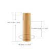 Furnido Natural Bamboo Lip Balm Tubes,5.5g Empty Refillable DIY Lipstick Tube Holder Deodorant Case For Cosmetic Lipstick Lip Gloss Containers with White PP Plastic Inner,BPA Free-Pack of 4
