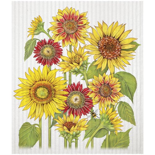 Mary Lake-Thompson Sunflowers Sponge Cloth, Eco-Friendly, Machine Washable, SC1090
