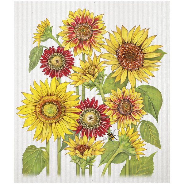 Mary Lake-Thompson Sunflowers Sponge Cloth, Eco-Friendly, Machine Washable, SC1090