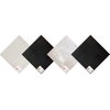 Wissmach 4 Sheet Black & White Variety Stained Glass and Mosaic Glass (4"x6") by BiNARi Glass Studio