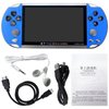 Upgraded New 128Bit Built-in 1000 Games Retro Portable Mini Handheld Video Game Console 8-Bit 5.1 Inch 128Bit Color LCD Kids Color Game Player (Blue)
