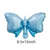 40inch Light Blue Butterfly Number 1 balloons, Giant Big Foil Mylar Helium Numbers Balloons 1, Butterfly Themed Birthday Party Supplies, First Birthday Baby Shower Balloon Supplies (1)