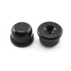 MARRTEUM 1/2 Inch Tall Lamp Finial Tapped 1/4-27 Knob Lamp Accessories for Lamp Shade Holder Harp Tops, Black, 2PCS