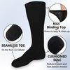 +MD 6 Pairs Non-Binding Men's Cushioned Moisture Wicking Diabetic Crew Dress Socks 10-13 Black