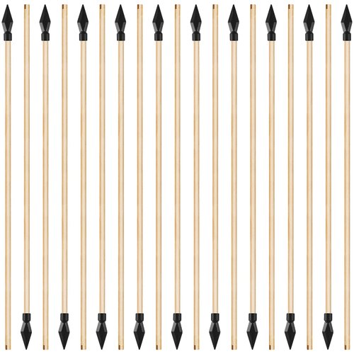 Skylety 20 Pieces Wooden Arrows for Archery Soft Rubber Wooden Arrow Wooden Arrows Bows Rubber Toy Arrows Outdoor Play Halloween Cosplay Costume Decoration